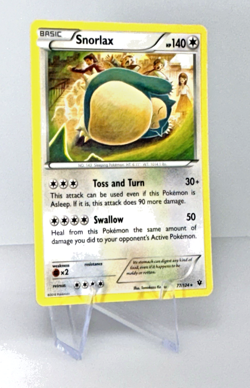 2016 Pokemon TCG Snorlax Rare XY Fates Collide 77/124 Card - Image 3