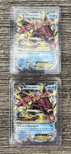 Lot Of 2 Pokemon Mega M Gyarados EX Ultra Rare Holo Card 27/122 XY:BREAKPoint - Image 1