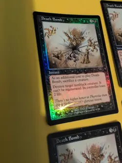 Death Bomb x4. Playset Instant MTG 4 Card. Planeshift.OLD VINTAGE FOIL - Image 5