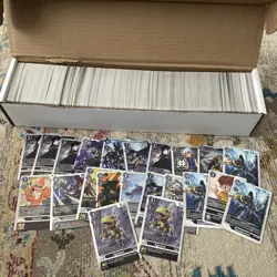 HUGE Digimon TCG Card Game Bulk Lot Bandai Common Uncommon Collection ALL BLACK - Image 1