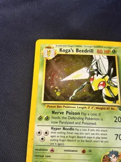 Koga's Beedrill 9/132 Gym Challenge Holo vintage Pokemon card played - Image 2