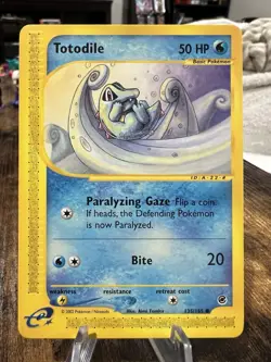 Pokemon TCG Expedition Base Set Totodile Card 135/165 - Image 1