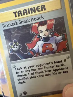 Pokemon TCG Rockets Sneak Attack Holo Trainer Card 16/82 First Edition NM - Image 4