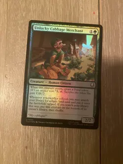 🔮 MTG: Unlucky Cabbage Merchant #201 (Foil) (NM) -SHIPS INSTANTLY - Image 1