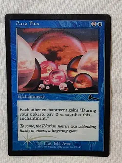 NM Aura Flux Foil Urza's Legacy Mtg Magic the Gathering - Image 1