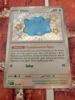 Ditto 201/091 - S&V: Paldean Fates Shiny Holo Rare - Pokemon TCG (NM) - Image 1