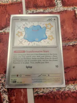 Ditto 201/091 - S&V: Paldean Fates Shiny Holo Rare - Pokemon TCG (NM) - Image 2