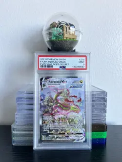 Pokemon 2021 Rayquaza VMAX 218/203 Alt Art Secret Rare Evolving Skies PSA 9 - Image 1
