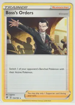 Pokemon Boss's Orders 154/192 NM Non Holo Deck Exclusive -SHIPS TOP LOADED!!! - Image 1