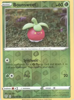 Bounsweet Reverse Holo Pokemon tcg SWSH03: Darkness Ablaze #014/189 - Image 1