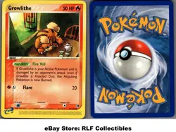 2003 Pokemon, EX Sandstorm, #65/100 Growlithe, Common - Image 1