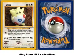 2002 Pokemon, Neo Destiny, #56/105 Togepi, Uncommon - Image 1