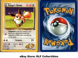 2000 Pokemon, Gym Challenge, #51/132 Lt. Surge's Eevee, Uncommon - Image 1