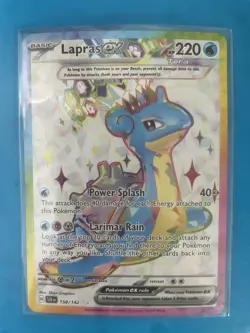 2024 Pokemon SV Stellar Crown SCR EN Lapras ex #158/142 Near Mint - Image 1
