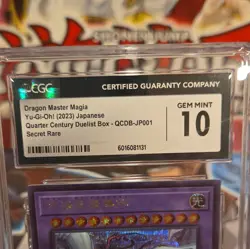 Dragon Master Magia QCDB-JP001 Secret Rare Japanese Yugioh PSA 10 Gem Mint - Image 3
