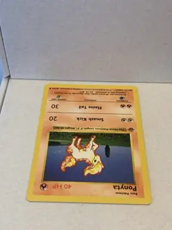 Ponyta - 1st Edition Base Set Shadowless 60/102 Pokemon Card Near Mint or above - Image 3