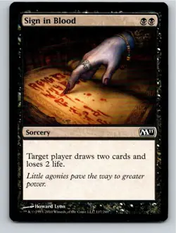 Magic the Gathering Sign in Blood Core Set 2011 MTG Free Shipping! - Image 1
