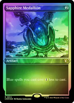 MTG FOIL ETCHED Sapphire Medallion - Commander Masters #614 - Image 1