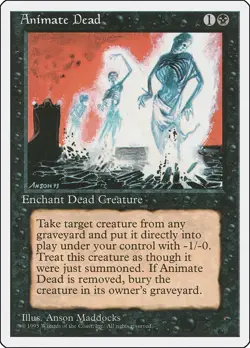 Animate Dead - 2 / English / Moderately Played MTG - Image 1