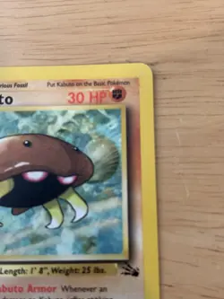 Pokemon TCG Kabuto Fossil 50/62 Common Stage 1 30 HP Regular English 1999 - Image 5