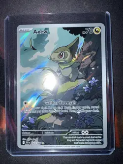 Axew Black Bolt Illustration Rare Pokemon TCG Holo Card 145/086 Mint Condition - Image 1