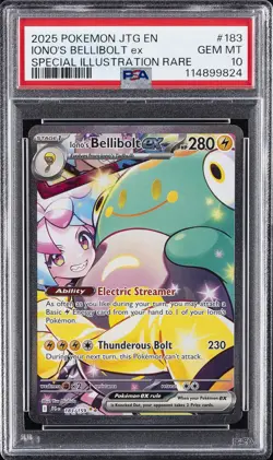 2025 POKEMON JTG EN-JOURNEY TOGETHER #183 IONO'S BELLIBOLT EX PSA 10 - Image 1