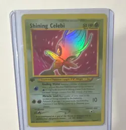 Shining Celebi 1st Edition Neo Destiny 106/105 Secret Rare Holo Pokemon WOTC - Image 1