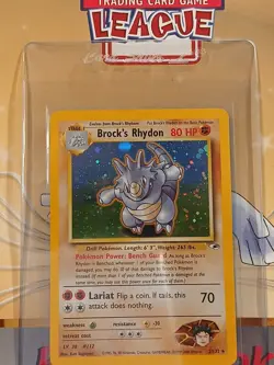 Brock's Rhydon - Pokemon Gym Heroes 2/132 - Holo - Ungraded (Excellent) - Image 4