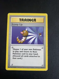 Pokemon TCG Scoop Up Base Set 78/102 Regular Shadowless Rare - Image 1