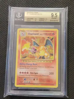 Pokemon Charizard 11/108 XY Evolutions Holo Rare GRADED BGS Beckett 9.5 Gem Mint - Image 3