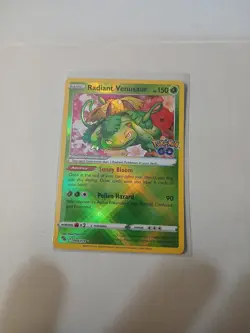 Radiant Venusaur 004/078 Pokemon GO Holo - Image 1