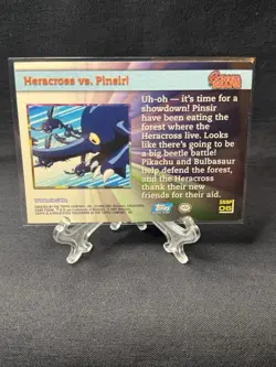 Screen Snaps Pokemon Topps Heracross Vs. Pinsir! #06 Blue Logo LP 1st Print Rare - Image 2