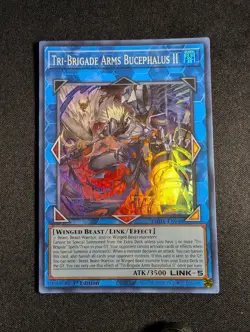 Yugioh - Tri-Brigade Arms Bucephalus II PHHY-EN048 1st Edition Super Rare NM - Image 1
