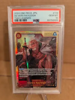 2024 One Peice TCG OP08-118 Silvers Raleigh SEC PSA 10 - Image 1