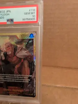 2024 One Peice TCG OP08-118 Silvers Raleigh SEC PSA 10 - Image 2