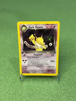 1st edition Pokemon Dark Hypno TCG Holo Rare Card 9/82 - Image 1