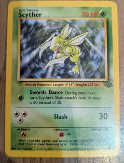 Pokemon TCG Scyther - 26/64 Jungle Set - Non-Holo Rare Vintage Card WOTC 1999 - Image 2