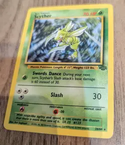 Pokemon TCG Scyther - 26/64 Jungle Set - Non-Holo Rare Vintage Card WOTC 1999 - Image 3