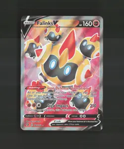 Falinks V 185/192 Rebel Clash Full Art Ultra Rare Holo Pokemon Card NM - Image 1