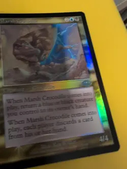 Marsh Crocodile. Rare MTG Card. Planeshift.OLD VINTAGE FOIL - Image 5
