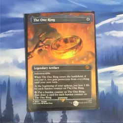 Magic: The Gathering The One Ring Legendary Artifact Promo Foil Borderless Card - Image 1
