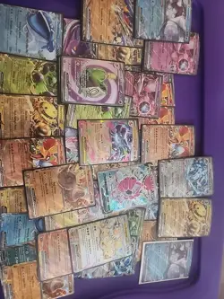 50 Pokemon Tcg Cards Ex And Couple Full Arts All Sleeved Charizard, Mewtwo Hoopa - Image 1