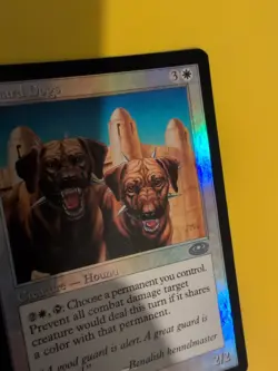 Guard Dogs. Hound MTG Card. Planeshift.OLD VINTAGE FOIL - Image 3