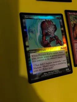 Horned Kavu x2 & Kavu Recluse. Beast MTG 3 Card. Planeshift.OLD VINTAGE FOIL - Image 2