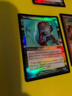 Horned Kavu x2 & Kavu Recluse. Beast MTG 3 Card. Planeshift.OLD VINTAGE FOIL - Image 4
