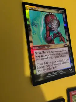 Horned Kavu x2 & Kavu Recluse. Beast MTG 3 Card. Planeshift.OLD VINTAGE FOIL - Image 5