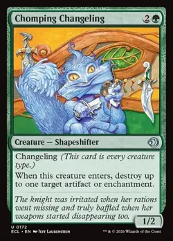 Chomping Changeling - Foil ECL NM MTG - Image 1