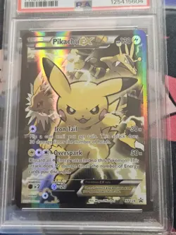 Pokemon Pikachu EX Red & Blue Coll. Black Star Full Art Promo XY124 PSA 7 - Image 2