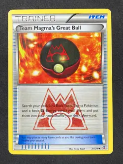Moderately Played Team Magma's Great Ball - 31/34 Pokemon Double Crisis - HP/MP - Image 1
