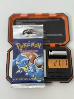 21.17g HEAVYU 1999 Pokemon Blastoise Art Base Set Booster Pack! Factory Sealed! - Image 1